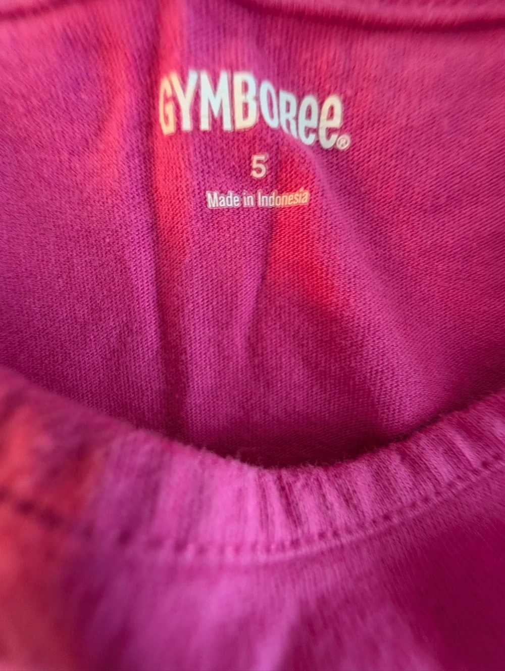 Gymboree Girls' Hot Pink Sequin Swan Peplum Cotton Top Size 5